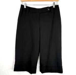 LOFT Petites Low Rise Julie Black Gaucho Dress Pants 6P